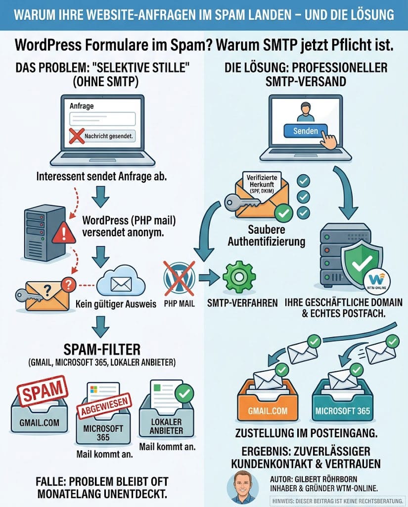 Wenn WordPress-Mails im Spam landen