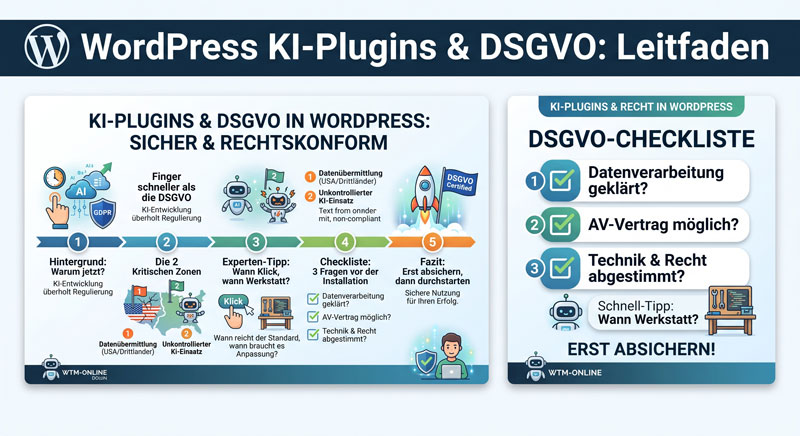 Ki und Plugins in WordPress DSGVO